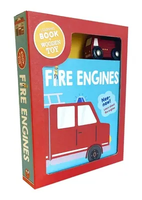 Motores de Bomberos: Libro y juguete de madera [Con juguete de madera] - Fire Engines: Book & Wooden Toy Set [With Wooden Toy]