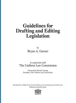 Guía para la redacción y edición de textos legislativos - Guidelines for Drafting and Editing Legislation