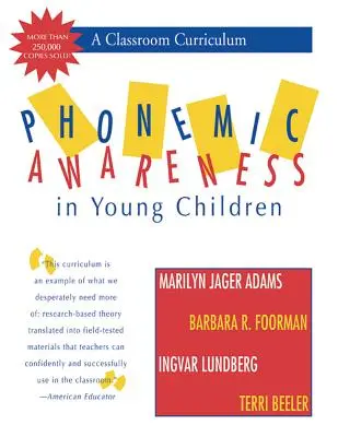 Phonemic Awareness in Young Children: Un plan de estudios para el aula - Phonemic Awareness in Young Children: A Classroom Curriculum