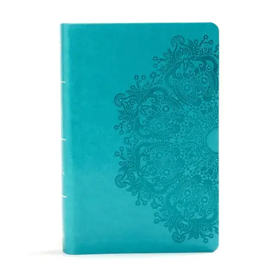 Biblia RVR de consulta personal en tamaño grande, tacto cuero verde azulado indexada - KJV Large Print Personal Size Reference Bible, Teal Leathertouch Indexed