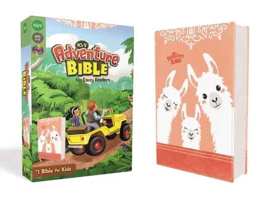 Nirv, Biblia de aventuras para primeros lectores, piel suave, coral, a todo color - Nirv, Adventure Bible for Early Readers, Leathersoft, Coral, Full Color