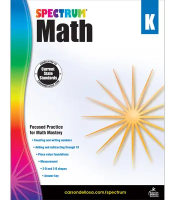 Spectrum Math Workbook, Grado K - Spectrum Math Workbook, Grade K