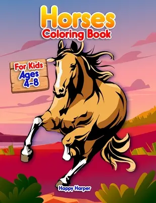 Libro para colorear de caballos - Horses Coloring Book