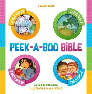 La Biblia de Peek-A-Boo: 4 libros de cartón - Peek-A-Boo Bible: 4 Board-Books