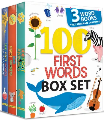 100 First Words Box Set: 3 libros de palabras que estimulan el lenguaje (Us Edition) - 100 First Words Box Set: 3 Word Books That Stimulate Language (Us Edition)