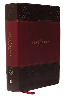 La Biblia de Estudio King James, Imitación de cuero, Borgoña, Edición a todo color - The King James Study Bible, Imitation Leather, Burgundy, Full-Color Edition