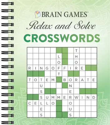 Juegos de ingenio - Relájate y resuelve: Crucigramas (Verde) - Brain Games - Relax and Solve: Crosswords (Green)