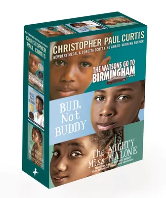 Colección de 3 libros de Christopher Paul Curtis: Los Watson van a Birmingham--1963; Bud, no Buddy; La poderosa señorita Malone - Christopher Paul Curtis 3-Book Boxed Set: The Watsons Go to Birmingham--1963; Bud, Not Buddy; The Mighty Miss Malone