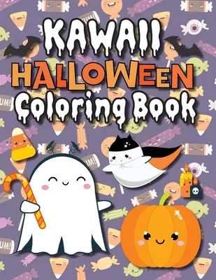 Libro Kawaii de Halloween para colorear: (Edades 4-8, 6-12, 8-12, 12+) ¡Monstruos a toda página, animales espeluznantes y mucho más! (Regalo de Halloween para niños, nietos, adultos, - Kawaii Halloween Coloring Book: (Ages 4-8, 6-12, 8-12, 12+) Full-Page Monsters, Spooky Animals, and More! (Halloween Gift for Kids, Grandkids, Adults,