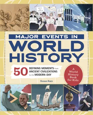 Grandes acontecimientos de la historia mundial: 50 momentos decisivos desde las civilizaciones antiguas hasta nuestros días - Major Events in World History: 50 Defining Moments from Ancient Civilizations to the Modern Day