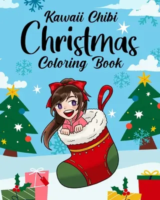 Libro para colorear de Navidad Kawaii Chibi - Kawaii Chibi Christmas Coloring Book