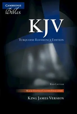 Biblia de referencia KJV Turquesa, piel de cabra negra, texto en letras rojas, Kj676: Xrl - KJV Turquoise Reference Bible, Black Goatskin Leather, Red-Letter Text, Kj676: Xrl