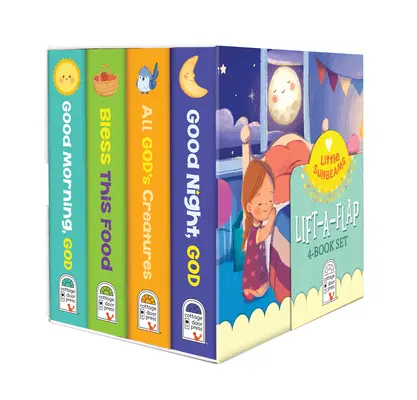 Pequeños rayos de sol - Juego religioso de 4 libros con solapas desplegables - Little Sunbeams Religious Lift-A-Flap 4-Book Set