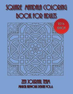 Libro Para Colorear Mandala Cuadrado Para Adultos - Square Mandala Coloring Book For Adults