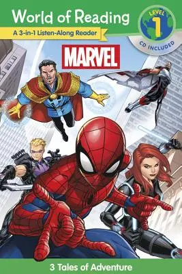 Mundo de Lectura Marvel 3 en 1 Escuchar y Leer: 3 Cuentos de Aventura [Con Audio CD] - World of Reading Marvel 3-In-1 Listen-Along Reader: 3 Tales of Adventure [With Audio CD]