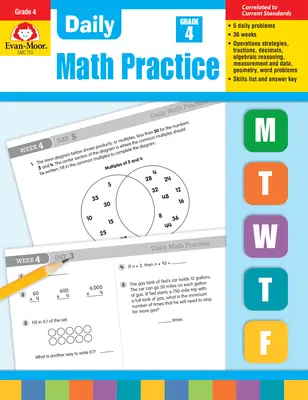 Práctica diaria de matemáticas, 4º curso - Daily Math Practice, Grade 4