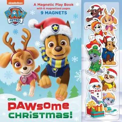 Una Navidad con patas: Un libro de juegos magnético (Paw Patrol) - One Pawsome Christmas: A Magnetic Play Book (Paw Patrol)