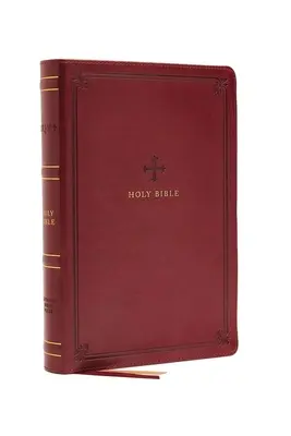 NRSV, Biblia Católica, Edición Thinline, Leathersoft, Rojo, Comfort Print: Santa Biblia - Nrsv, Catholic Bible, Thinline Edition, Leathersoft, Red, Comfort Print: Holy Bible