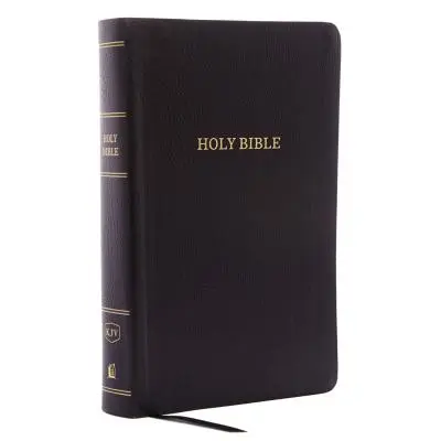 RVR, Biblia de referencia, tamaño personal, impresión gigante, piel regenerada, negra, indexada, edición con letras rojas - KJV, Reference Bible, Personal Size Giant Print, Bonded Leather, Black, Indexed, Red Letter Edition