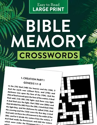 Crucigramas bíblicos para recordar - Bible Memory Crosswords Large Print