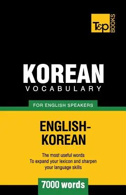 Vocabulario coreano para angloparlantes - 7000 palabras - Korean vocabulary for English speakers - 7000 words