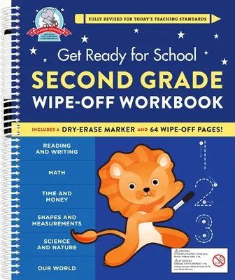 Prepárate para la escuela: Cuaderno de ejercicios para borrar de segundo grado - Get Ready for School: Second Grade Wipe-Off Workbook