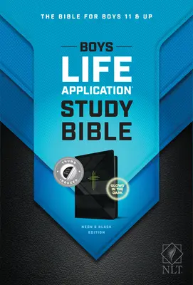 NLT Biblia de Estudio de Aplicación de la Vida para Niños, Tutone (Símil Piel, Neón/Negro, Indizada) - NLT Boys Life Application Study Bible, Tutone (Leatherlike, Neon/Black, Indexed)