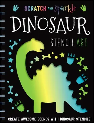 Rasca y Gana Arte con Plantillas de Dinosaurios - Scratch and Sparkle Dinosaur Stencil Art