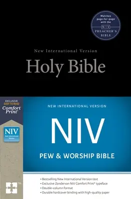 NVI, Biblia de alabanza, tapa dura, negra - NIV, Pew and Worship Bible, Hardcover, Black