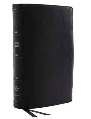 NKJV, Biblia de referencia, Clásica versículo por versículo, Columna central, Piel de cabra de primera calidad, Negra, Colección Premier, Edición con letras rojas, Impresión confort - Nkjv, Reference Bible, Classic Verse-By-Verse, Center-Column, Premium Goatskin Leather, Black, Premier Collection, Red Letter Edition, Comfort Print
