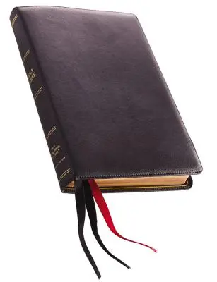 NKJV, Biblia de consulta, impresión grande, cuero de primera calidad, negro, edición Sterling, impresión cómoda - NKJV, Thinline Reference Bible, Large Print, Premium Leather, Black, Sterling Edition, Comfort Print