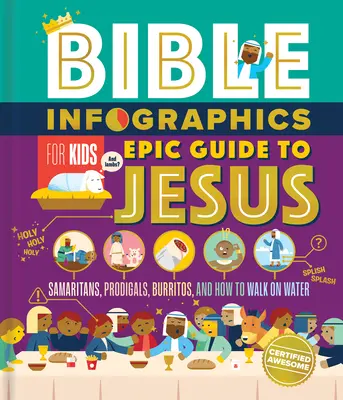 Infografía bíblica para niños Guía épica de Jesús: Samaritanos, pródigos, burritos y cómo caminar sobre el agua - Bible Infographics for Kids Epic Guide to Jesus: Samaritans, Prodigals, Burritos, and How to Walk on Water