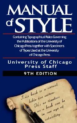 El Manual de Estilo de Chicago por la Universidad - The Chicago Manual of Style by University