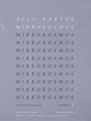 Bela Bartok - Mikrokosmos Volumen 1 (Azul): 153 Piezas Progresivas para Piano - Bela Bartok - Mikrokosmos Volume 1 (Blue): 153 Progressive Piano Pieces