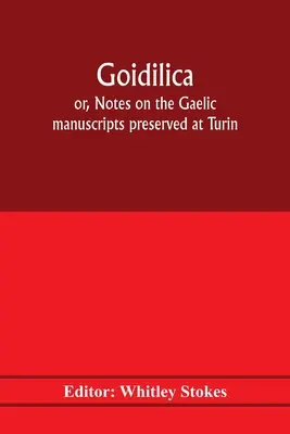 Goidilica; or, Notes on the Gaelic manuscripts preserved at Turin, Milan, Berne, Leyden, the monastery of S. Paul, Carinthia, and Cambridge, with eigh