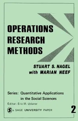 Métodos de investigación operativa: As Applied to Political Science and the Legal Process (Métodos de investigación operativa aplicados a las ciencias políticas y al proceso jurídico) - Operations Research Methods: As Applied to Political Science and the Legal Process