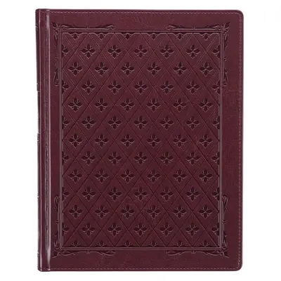 Santa Biblia RVR, Biblia grande para tomar notas, tapa dura de piel sintética - Versión Reina Valera, burdeos - KJV Holy Bible, Large Print Note-Taking Bible, Faux Leather Hardcover - King James Version, Burgundy