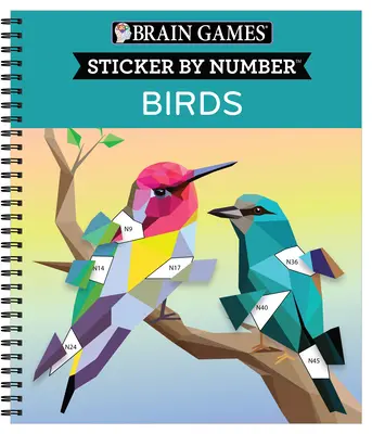 Juegos de ingenio - Sticker by Number: Birds - Brain Games - Sticker by Number: Birds