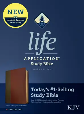 Biblia KJV Life Application Study Bible, Third Edition (Letra Roja, Símil Piel, Marrón/Caoba) - KJV Life Application Study Bible, Third Edition (Red Letter, Leatherlike, Brown/Mahogany)