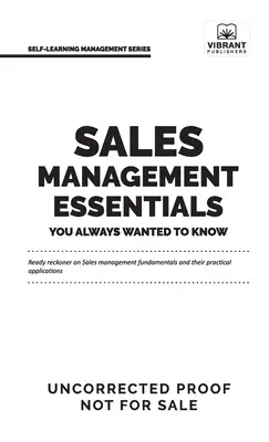 Lo esencial de la gestión de ventas que siempre quiso saber - Sales Management Essentials You Always Wanted To Know