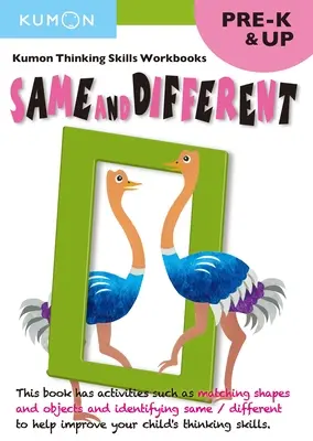 Habilidades de pensamiento Pre K Igual y diferente - Thinking Skills Pre K Same & Different