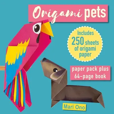 Mascotas de Origami: Bloque de papel más libro de 64 páginas - Origami Pets: Paper Block Plus 64-Page Book