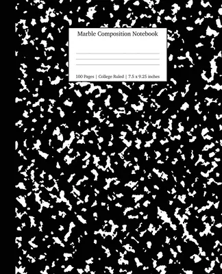 Cuaderno de composición de mármol de rayas universitarias: Mármol Negro Cuadernos, Material Escolar, Cuadernos para la Escuela - Marble Composition Notebook College Ruled: Black Marble Notebooks, School Supplies, Notebooks for School