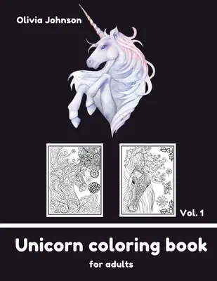 Libro para colorear - Unicornio vol1 - Adult Coloring Book - Unicorn vol1