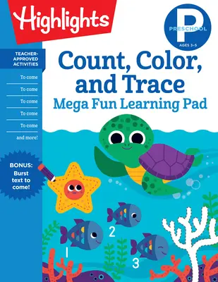 Preescolar Contar, Colorear y Trazar Mega Fun Learning Pad - Preschool Count, Color, and Trace Mega Fun Learning Pad