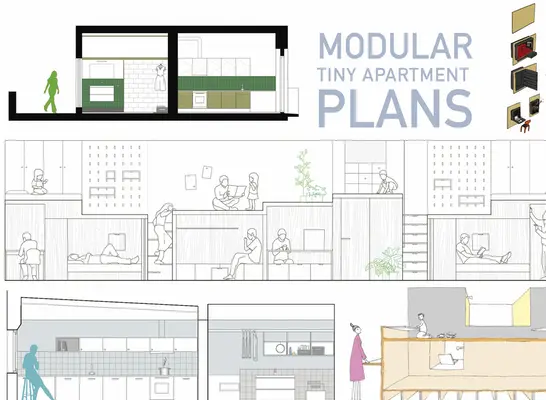 Planos de apartamentos modulares - Modular Tiny Apartment Plans