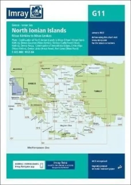 Imray Chart G11 - Islas Jónicas del Norte - Imray Chart G11 - North Ionian Islands