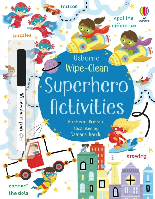 Actividades para limpiar Superhéroes - Wipe-Clean Superhero Activities