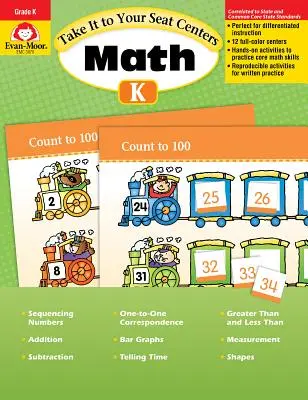 Centros de Matemáticas Grado K - Take It to Your Seat Math Centers Grade K