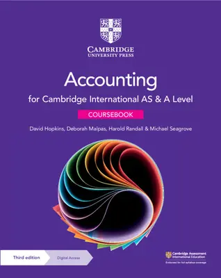 Cambridge International as & a Level Accounting Coursebook with Digital Access (2 Years)